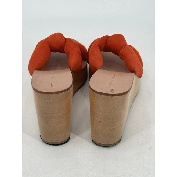 Loeffler Randall Women's Taylor (Kid Suede)‎ Slide Sandal Persimmon 7.5 Orange - Picture 3 of 6